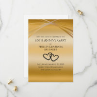 Eleganter Arch Golden 50. Jahrestag Save the Date