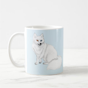 Eleganter Arctic-Fuchs-Mug mit Schneeflocken-Desig Kaffeetasse