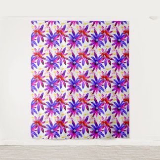 Eleganter Art Nouveau Blumen-Wasserfarben-Teppich Wandteppich