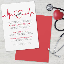 Eleganter Arzt-Abschluss für Krankenpflege Einladung