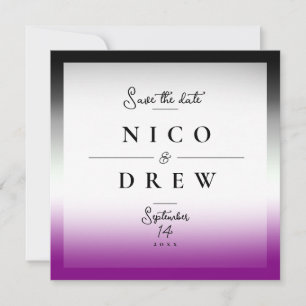 Eleganter asexueller Hochzeitstag Save The Date