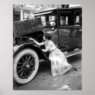 Eleganter Auto-Mechanismus Poster