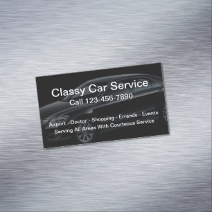 Eleganter Auto-Service-Taxi-Geschäftskartenmagnet Magnetische Visitenkarte