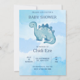 Eleganter Baby-Boy-Dusche Einladung niedlicher Din