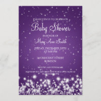 Eleganter Baby-Duschen-Winter-Schein lila