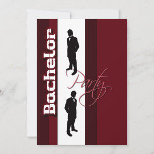 Eleganter "Bachelor-Party" - offizieller Tag Einladung