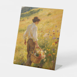 Eleganter Ballsaal - altes Ölgemälde auf Schreibti Sockelschild