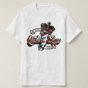 Eleganter Barberpol und Crown Personalize T - Shir T-Shirt