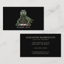 Eleganter Barbershop Smaragd-Alligator-Barberstang