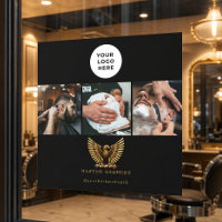 Eleganter Barbier Shop Goldener Adler Logo Haarsty