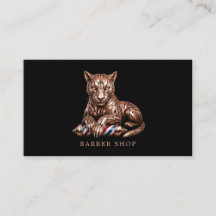 Eleganter Barbier Shop Roségold-Panther-Barbiersta