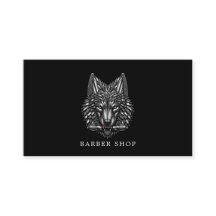 Eleganter Barbier Shop Silberwolf-Barbierstange 