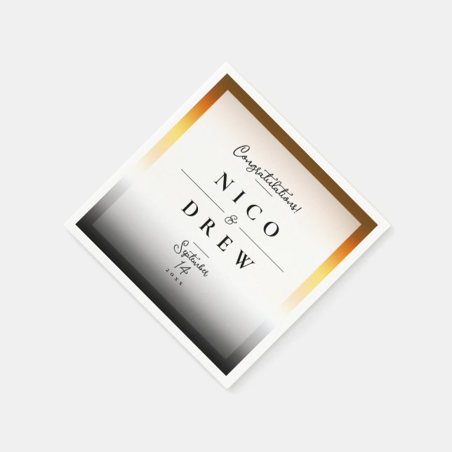 Eleganter Bärenpride Hochzeit Serviette (Ecke)