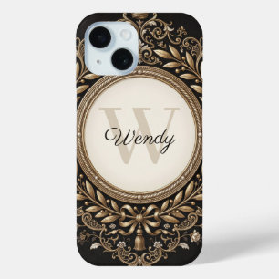 Eleganter Barock-Goldrahmen mit individuellem Name Case-Mate iPhone Hülle