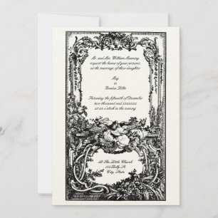 Eleganter barocker Rokoko Birds Hochzeiten Einladu Einladung