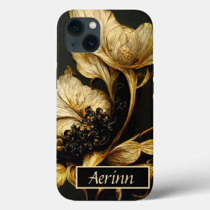 Eleganter Barockklassefall Schwarz & Gold Case-Mate iPhone Hülle