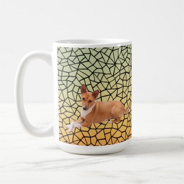Eleganter Basenji-Hund  Kaffeetasse (Links)