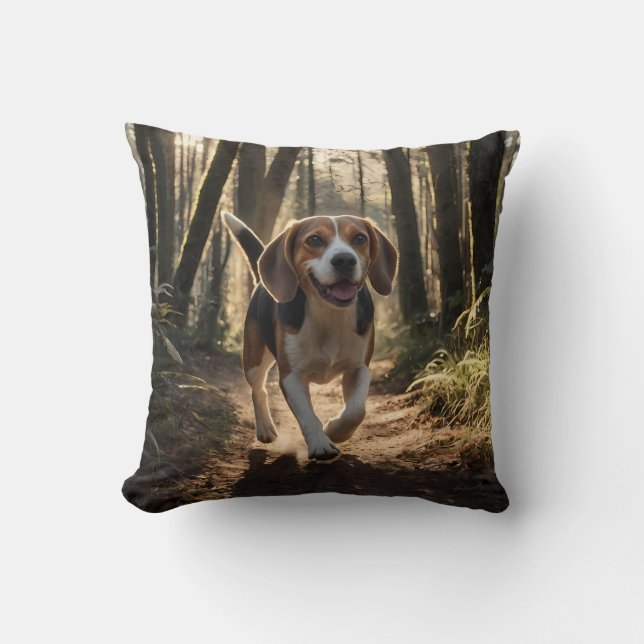 Eleganter Beagle-Kissen Kissen (Vorderseite)