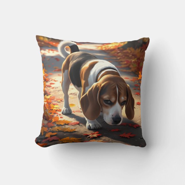 Eleganter Beagle-Kissen Kissen (Vorderseite)