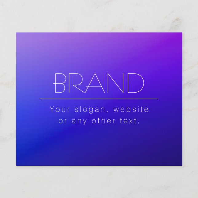 Eleganter bearbeitbarer Text und moderne Lila Farb Flyer (Vorne)