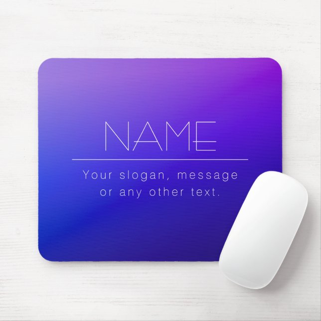 Eleganter bearbeitbarer Text und moderne Lila Farb Mousepad (Mit Mouse)