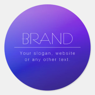 Eleganter bearbeitbarer Text und moderne Lila Farb Runder Aufkleber