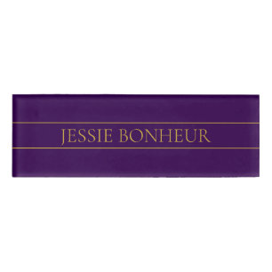 Eleganter benutzerdefinierbarer Text Gold und De Namenschild