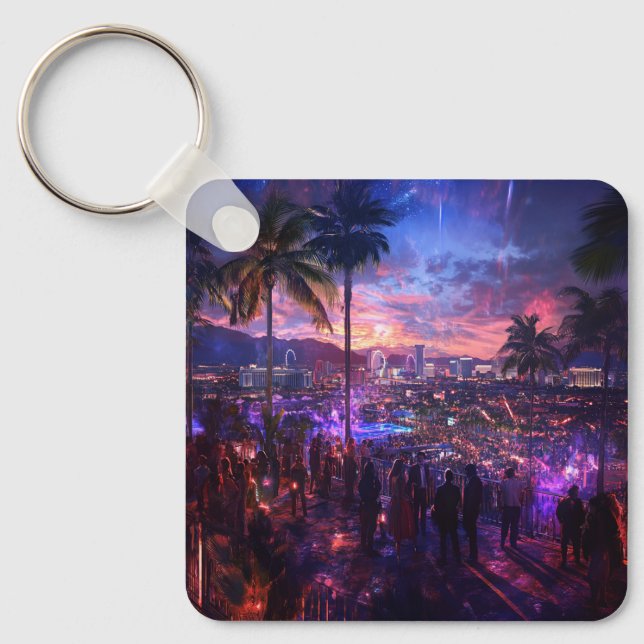 Eleganter benutzerdefinierter Foto-Schlüsselanhäng Schlüsselanhänger (Vorderseite)