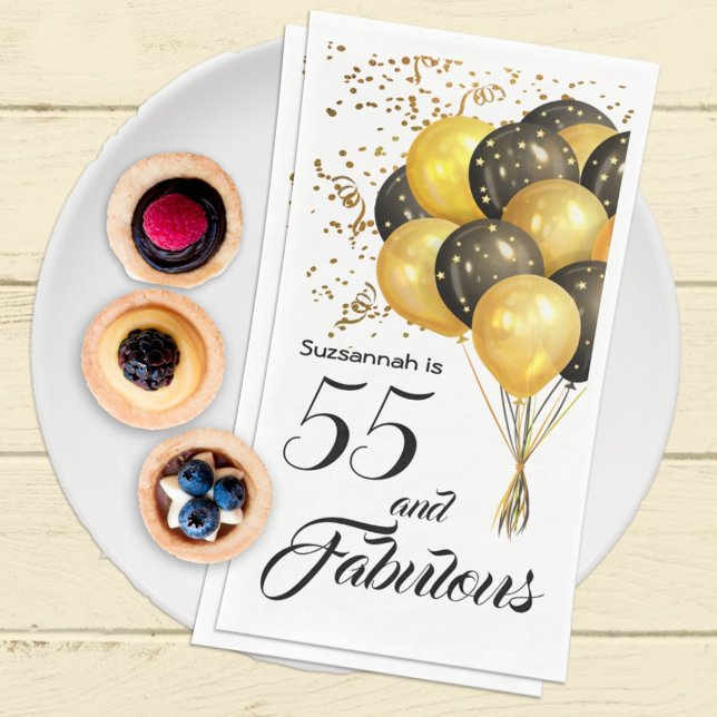 Eleganter benutzerdefinierter Geburtstag Gold Conf Serviette (Von Creator hochgeladen)