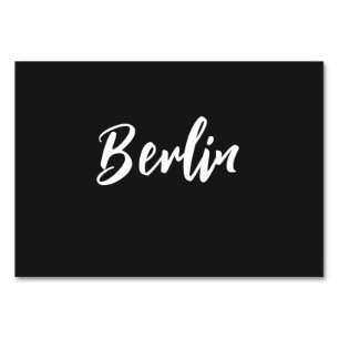 Eleganter, benutzerdefinierter Tabellenname Schwar Tischnummer