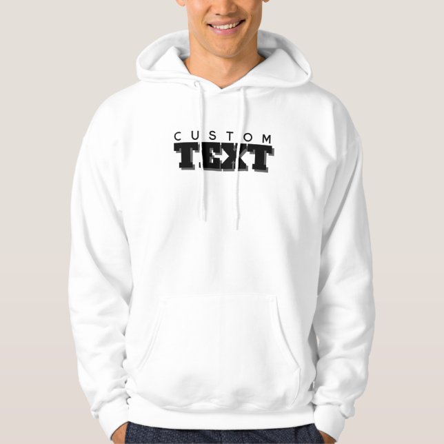 Eleganter benutzerdefinierter Text Herren modernes Hoodie (Vorderseite)