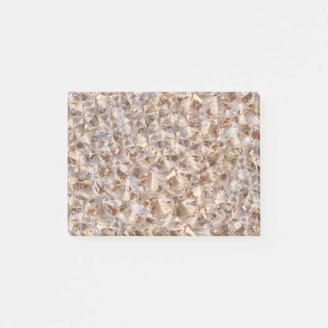 Eleganter bernsteinfarbiger Kristall-Dekor Post-it Klebezettel (Vorderseite)