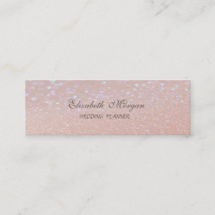 Eleganter Beruflich Chic Modern Glittery Bokeh Mini Visitenkarte