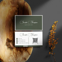 Eleganter Beruflicher dunkelgrüner QR-Code