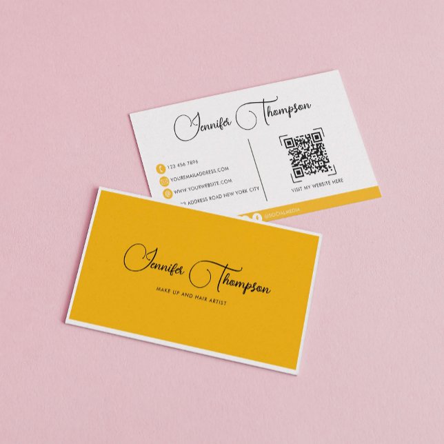 Eleganter Beruflicher dunkelgrüner QR-Code Visitenkarte (Von Creator hochgeladen)