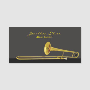 Eleganter Beruflicher Musiklehrer Namensschild