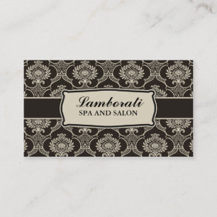 Eleganter beruflicher Vintager Damast-Blumenmuster Visitenkarte