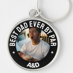 eleganter bester Papa je nach personalisiertem Fot Schlüsselanhänger