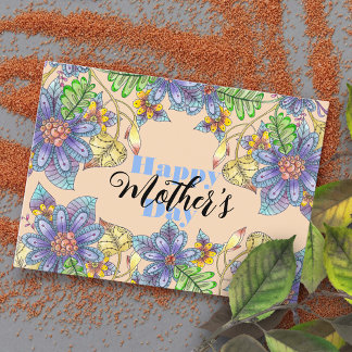 Eleganter bezaubernder farbenfroher Muttertag der Postkarte