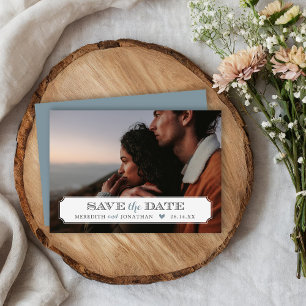 Eleganter Bilderrahmen Foto-Overlay Save-the-Date Save The Date
