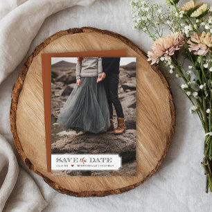 Eleganter Bilderrahmen mit Foto-Overlay zur Hochze Save The Date