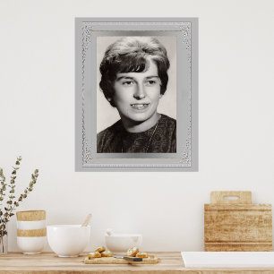 Eleganter Bilderrahmen mit Silberrand – Individuel Poster
