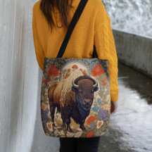 Eleganter Bison William Morris Inspiriert