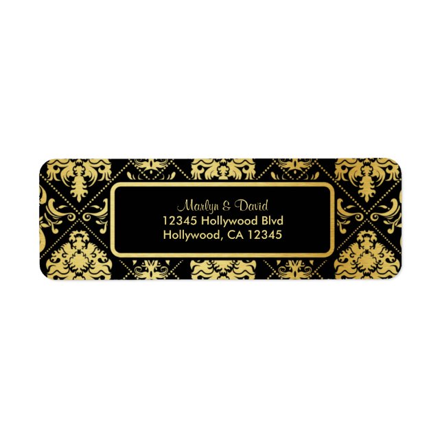 Eleganter Black and Gold Damask (Vorne)