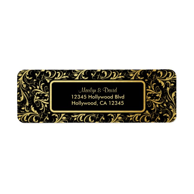 Eleganter Black and Gold Damask (Vorne)