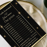 Eleganter Black and Gold Price List Flyer<br><div class="desc">Eleganter Schwarz-Gold-Preis-Flyer.</div>