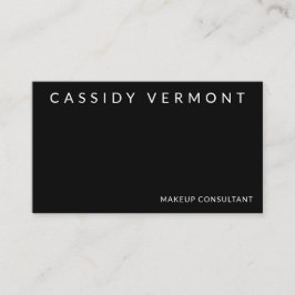 Eleganter Black Beauty Makeup Haarberater Visitenkarte