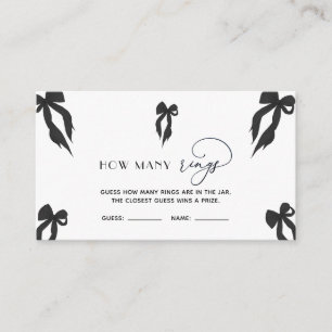 Eleganter Black Bow rät, wie Rings Game Begleitkarte
