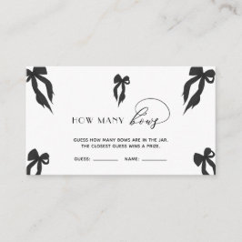 Eleganter Black Bow rät, wie viele Bows Spiel Begleitkarte