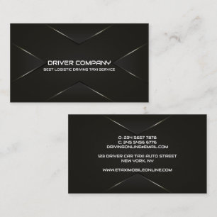 Eleganter Black Chauffeur Fahrer Visitenkarte
